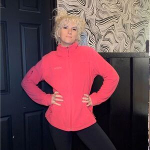 Columbia Jacket Zip Up Size Large Womens Pink Coat